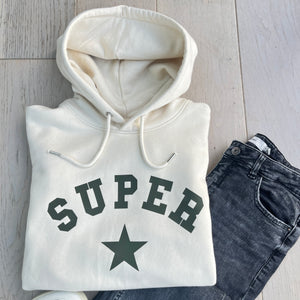 Super Star Hoodie - Natural & Khaki