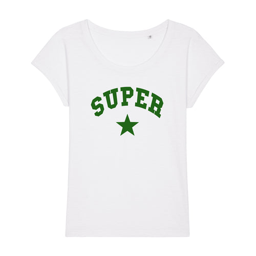 Super Star Tee - White/Green