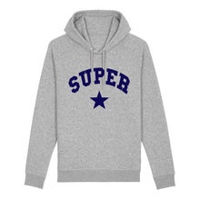 Load image into Gallery viewer, Super Star Hoodie - Grey &amp; Navy