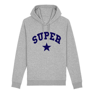 Super Star Hoodie - Grey & Navy