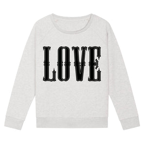 Love Sweatshirt - Cream & Black