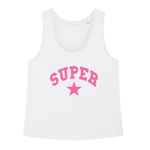 Super Star Vest - White/Pink