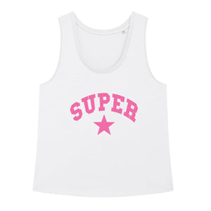 Super Star Vest - White/Pink