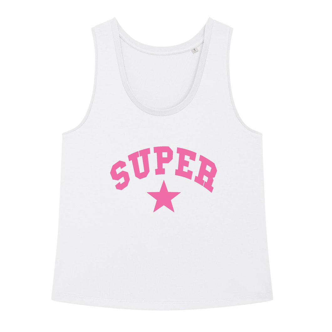 Super Star Vest - White/Pink