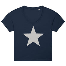 Load image into Gallery viewer, Silver Star Tee - Navy