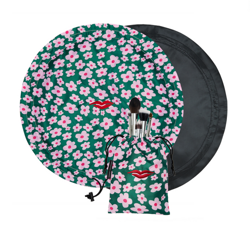 Donna May London Lay Flat Bag Green & Pink Flower