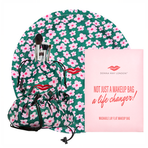 Donna May London Lay Flat Bag Green & Pink Flower