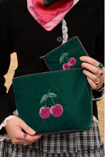 Load image into Gallery viewer, Cherries Velvet Pouch - Small