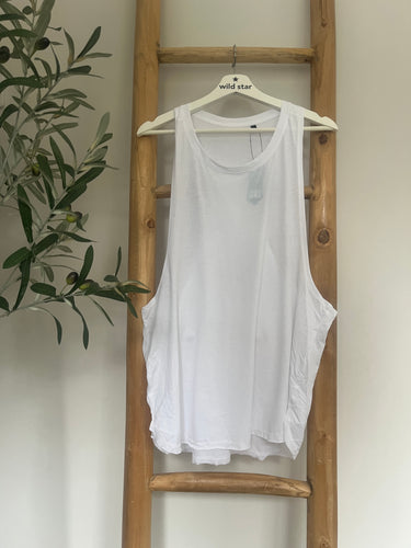 Muscle Vest White  - Sample Sale