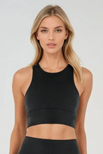 Load image into Gallery viewer, Longline Crop Bra - Black