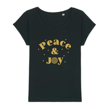 Load image into Gallery viewer, Peace &amp; Joy Tee - Gold