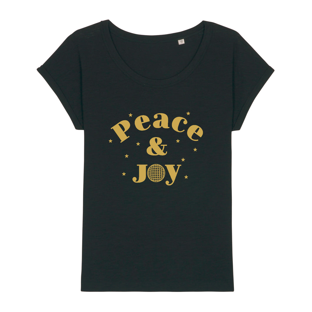 Peace & Joy Tee - Gold