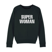Load image into Gallery viewer, Super Woman Sweatshirt - Black &amp; White