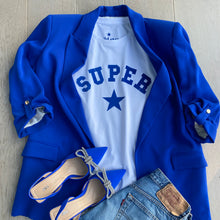 Load image into Gallery viewer, Super Star Tee - White/Blue