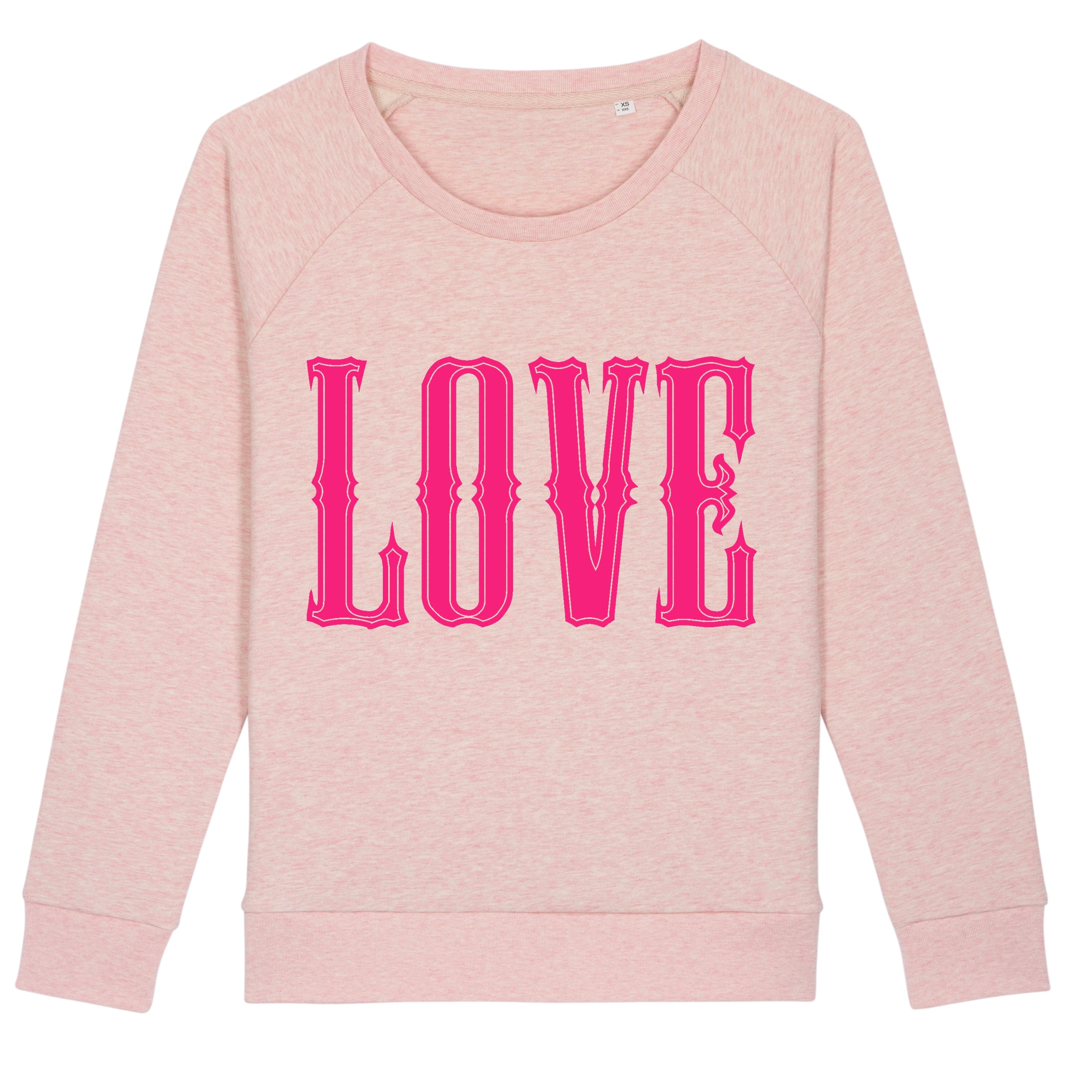 Pink love sweatshirt store